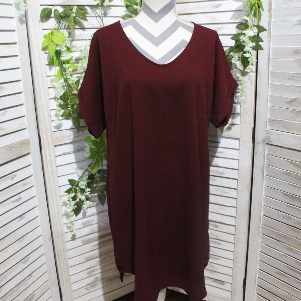neiman Marcus shirt dress red